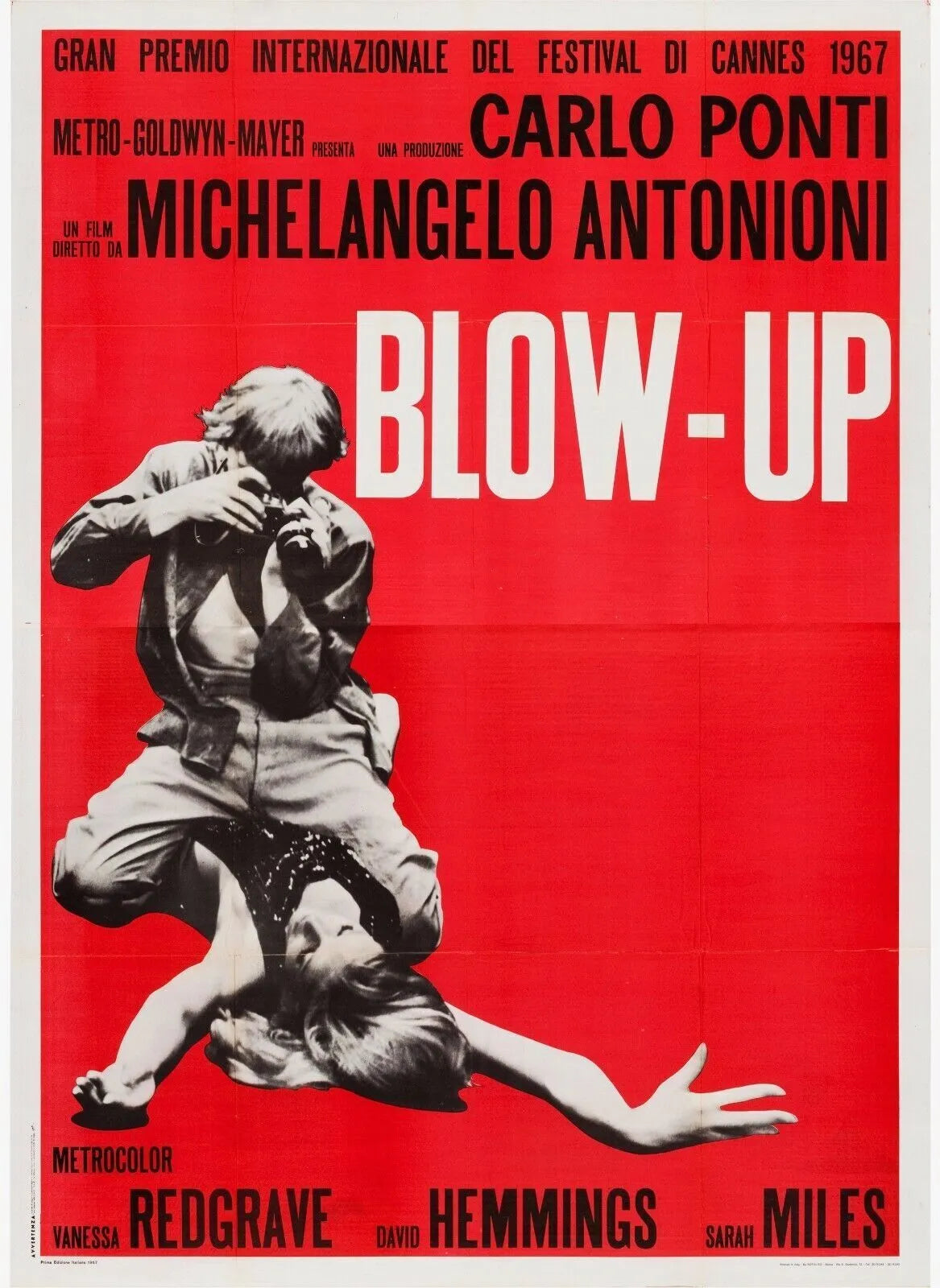 BLOW UP - VANESSA REDGRAVE, 1966, - REPRO AFFICHE CINEMA VINTAGE HQ