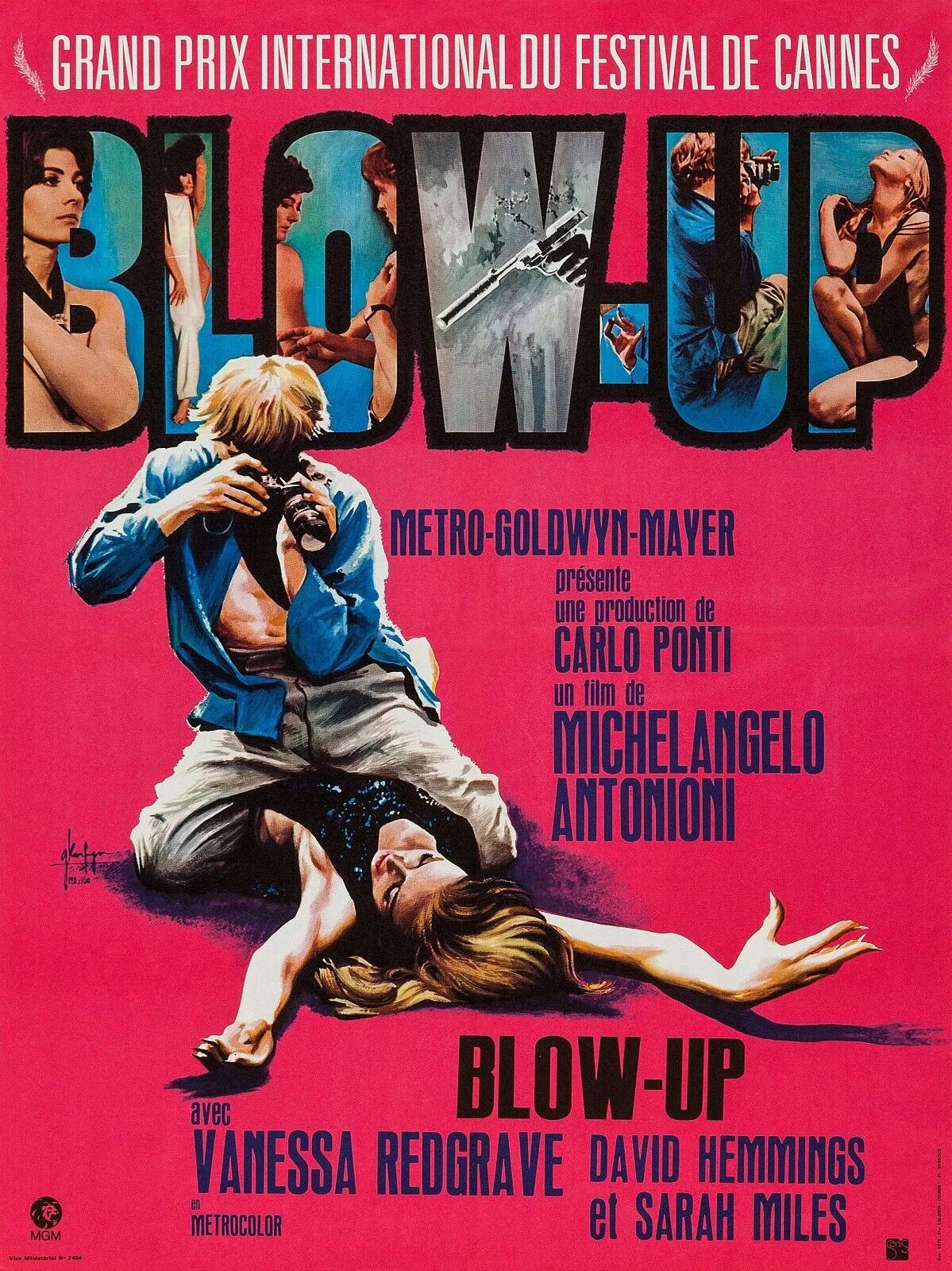 BLOW-UP, VANESSA REDGRAVE, 1966, REPRO MOVIE POSTER, VINTAGE, HQ