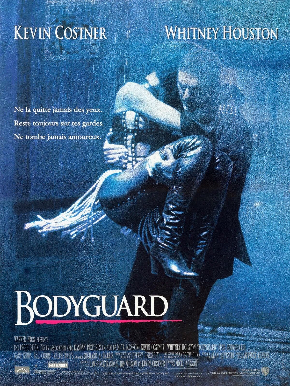 BODYGUARD, KEVIN COSTNER, WHITNEY HOUSTON, 1992, REPRO MOVIE POSTER, VINTAGE, HQ
