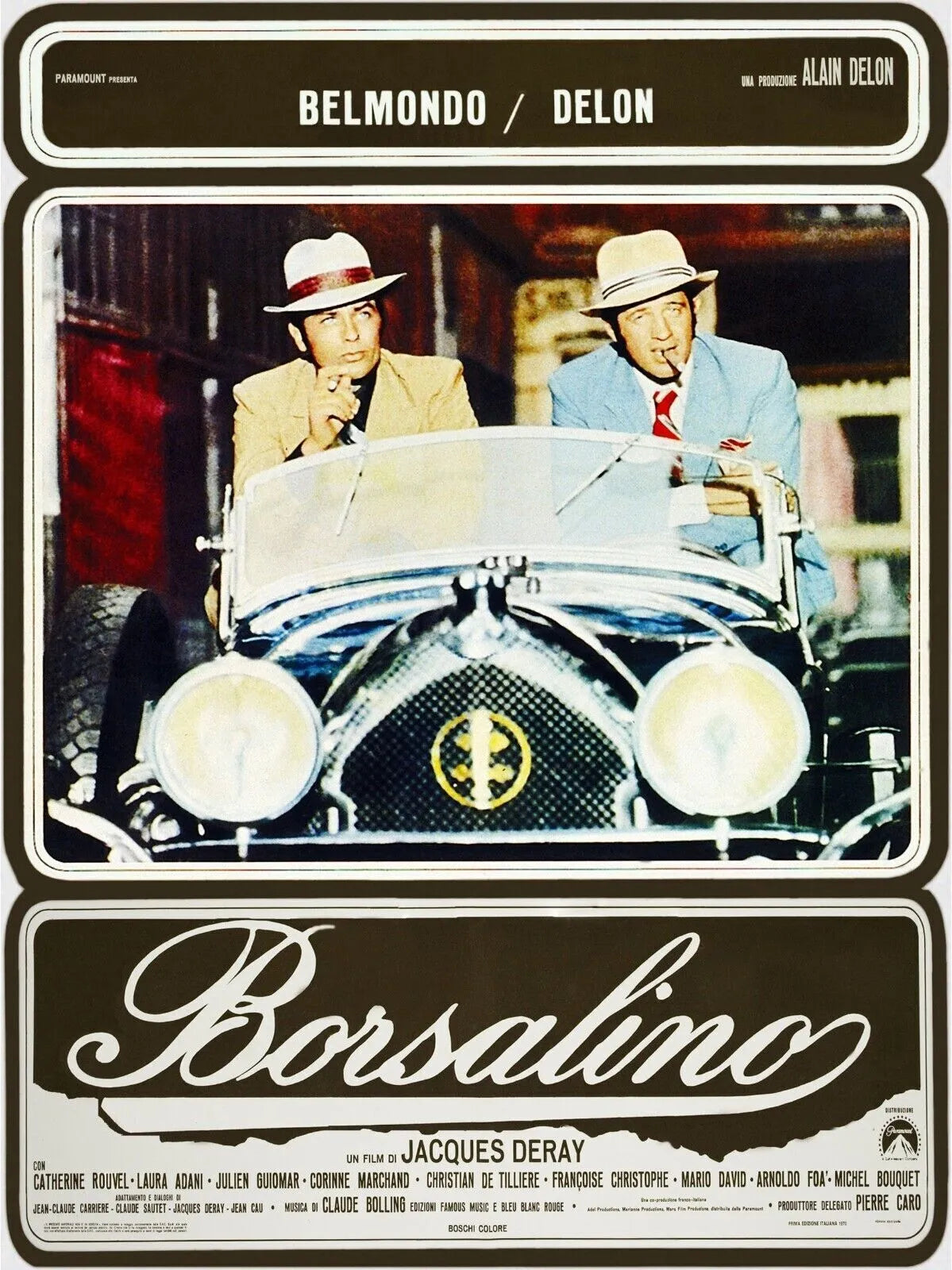 BORSALINO, JEAN-PAUL BELMONDO, ALAIN DELON, 1970, REPRO MOVIE POSTER, VINTAGE, HQ