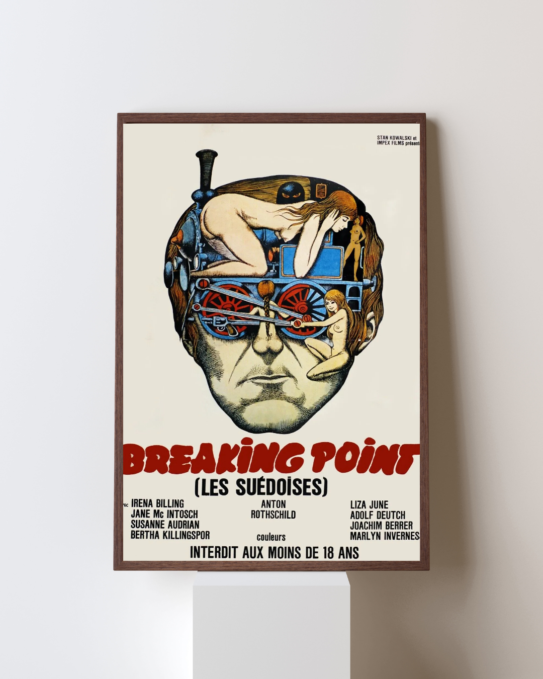 PUNTO DE RUPTURA (LOS SUECOS), 1975, REPRODUCCIÓN DE CARTEL DE PELÍCULA, VINTAGE, SEGUNDA CALIDAD