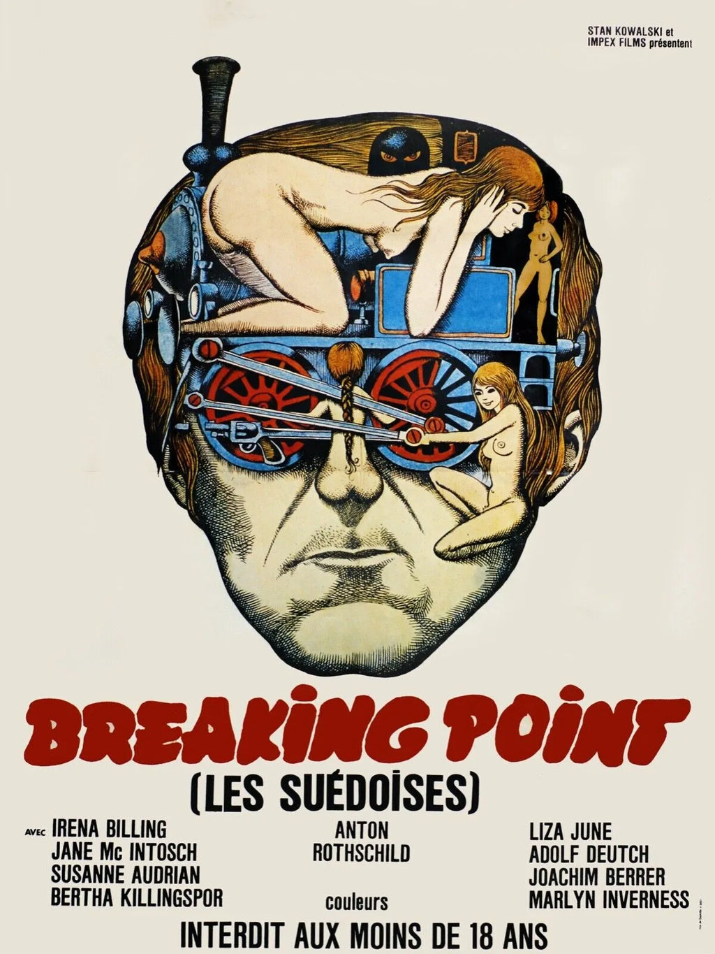 BREAKING POINT (LES SUÉDOISES), 1975, REPRO MOVIE POSTER, VINTAGE, HQ