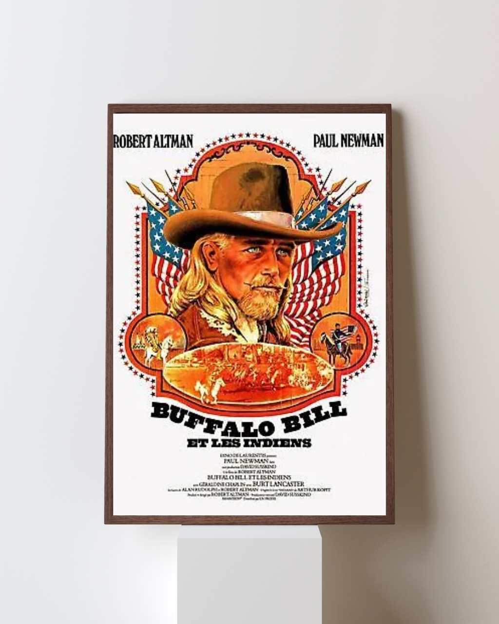 BUFFALO BILL ET LES INDIENS, PAUL NEWMAN, 1976, REPRO MOVIE POSTER, VINTAGE, HQ