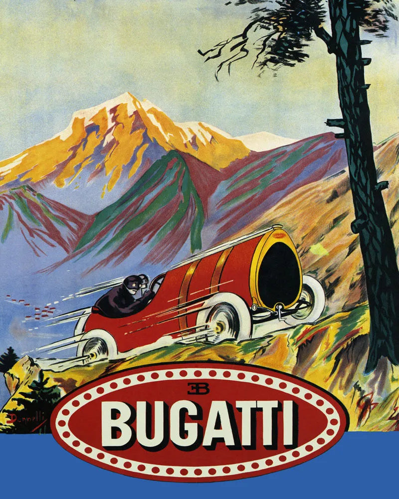 BUGATTI AFFICHE VINTAGE MOVIE POSTER HQ