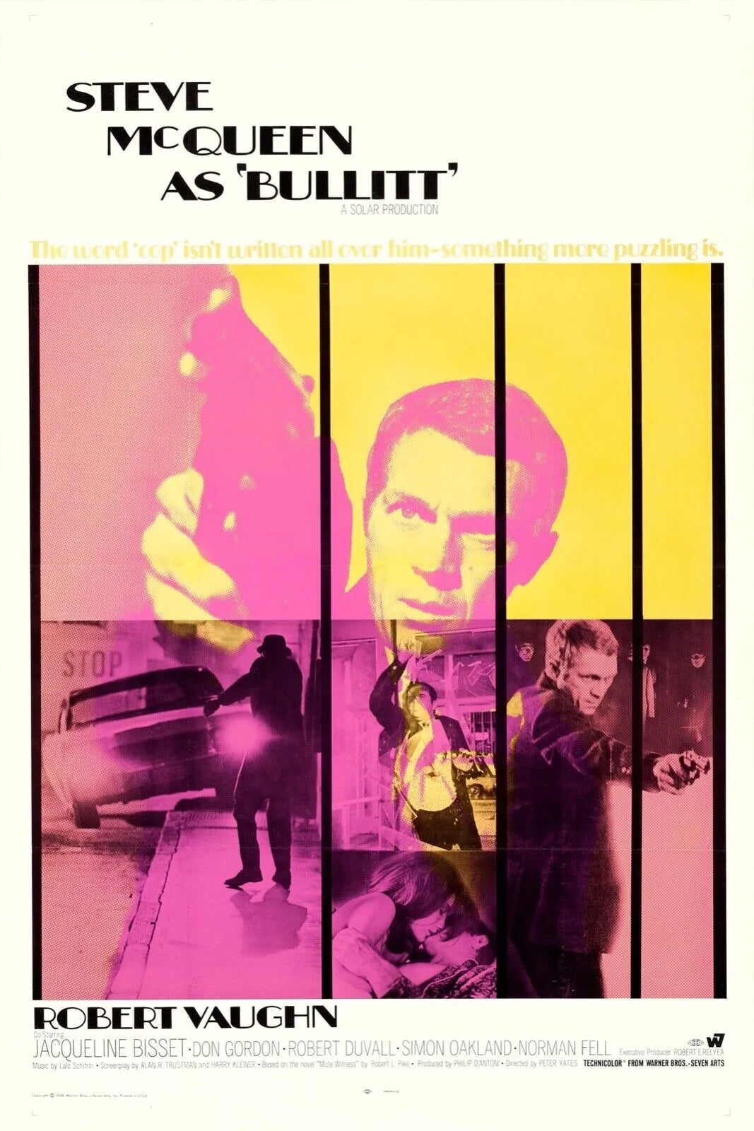 BULLITT, STEVE MC QUEEN, 1968, REPRO AFFICHE CINEMA, HQ