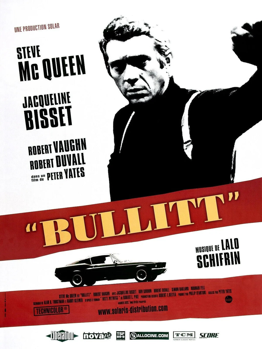 BULLITT, STEVE MCQUEEN, 1968, REPRO MOVIE POSTER, VINTAGE, HQ