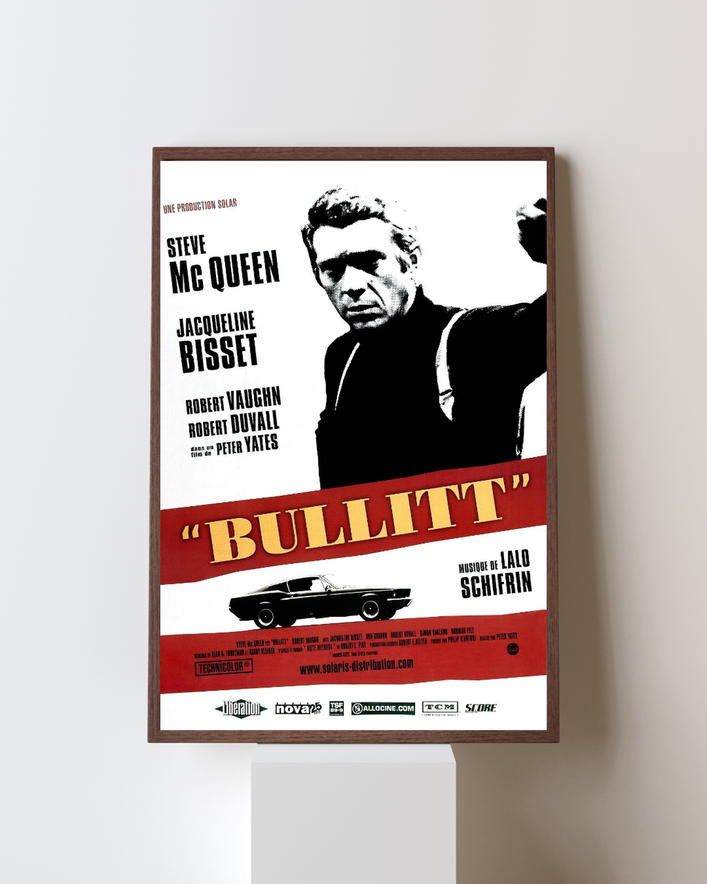 BULLITT, STEVE MCQUEEN, 1968, REPRODUCCIÓN DE CARTEL DE PELÍCULA, VINTAGE, ALTA CALIDAD