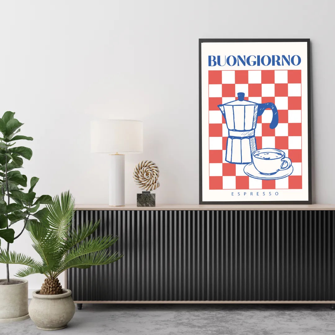 BUONGIORNO "PETIT DÉJEUNER" - REPRO AFFICHE PUBLICITAIRE, VINTAGE, HQ