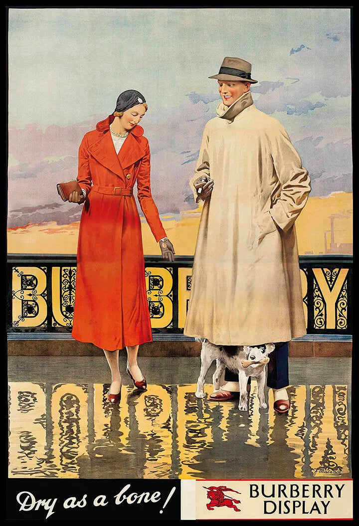 BURBERRY AFFICHE VINTAGE ADVERTISING POSTER HQ