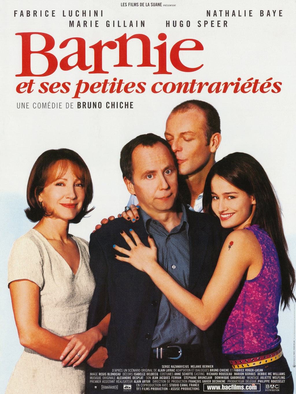 Affiche du film Barnie et ses petites contrariétés (2001) de Bruno Chiche avec Fabrice Luchini, Nathalie Baye et Marie Gillain.