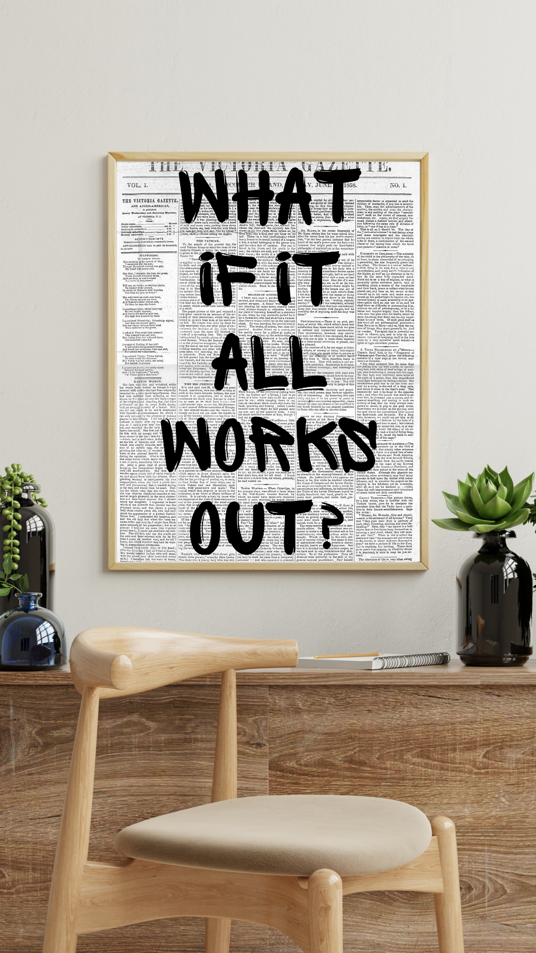 What If It All Works Out Motivational Poster Hq – Vintage Retro Cinema Poster | Poster HUB STUDIO