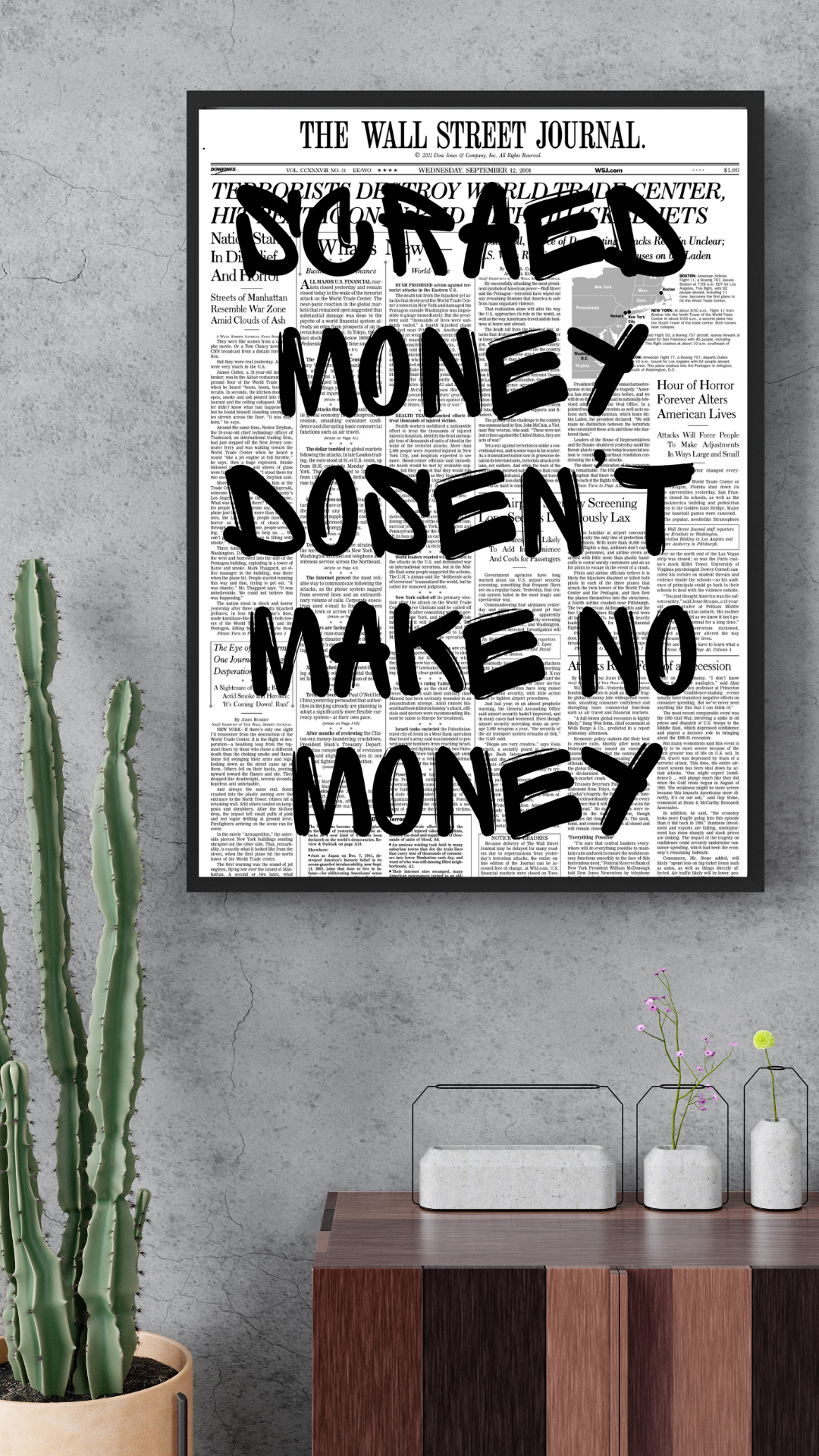 Scared Money Don't Make No Money Motivational Poster Hq – Vintage Retro Cinema Poster | Poster HUB STUDIO