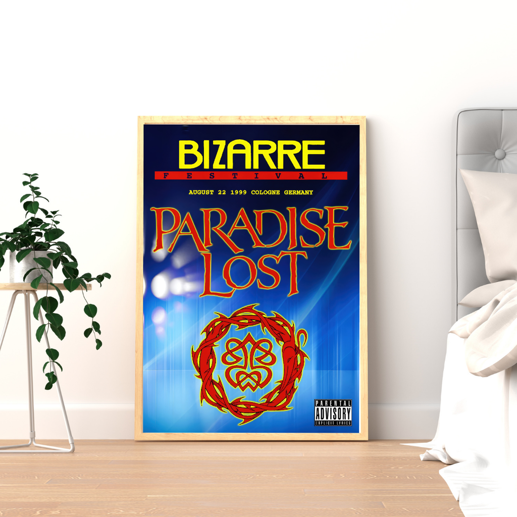 Framed poster paradise lost 1999 bizarre festival cologne germany affiche concert metal gothique decoration murale musique