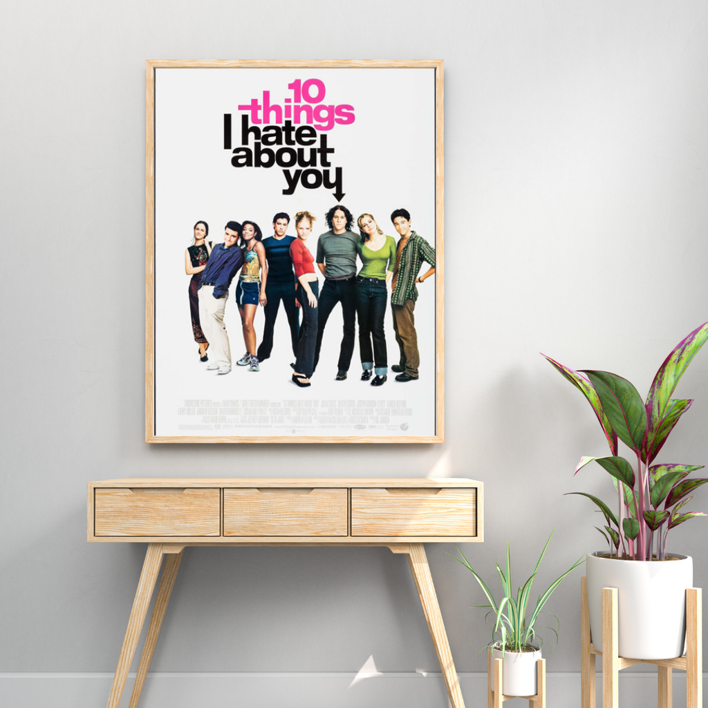 10 THINGS I HATE ABOUT YOU – FILM DE GIL JUNGER (1999) – JULIA STILES – AFFICHE CINÉMA COMÉDIE ROMANTIQUE – REPRODUCTION – POSTER HUB STUDIO – HQ
