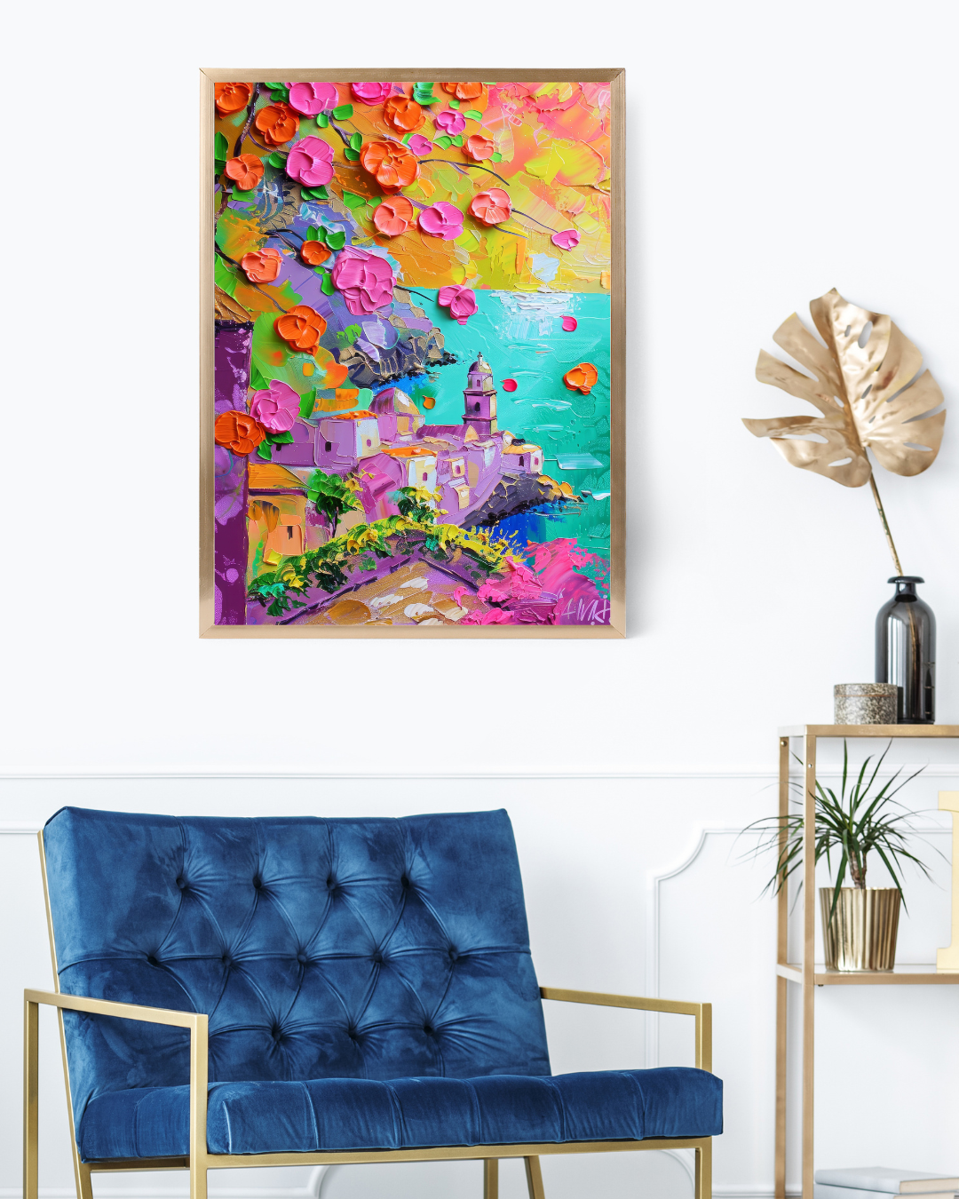 MARCHÉ AUX FLEURS – SCÈNE COLORÉE POSTER HUB STUDIO | HQ