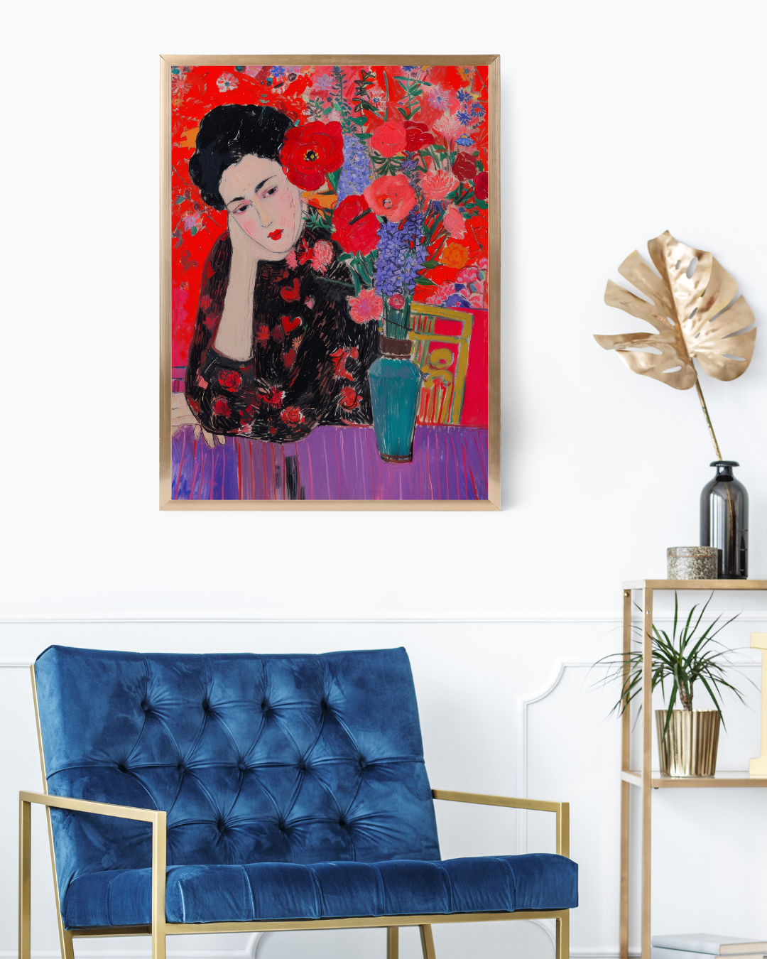 FEMME & FLEURS – ART EXPRESSIF POSTER HUB STUDIO | HQ