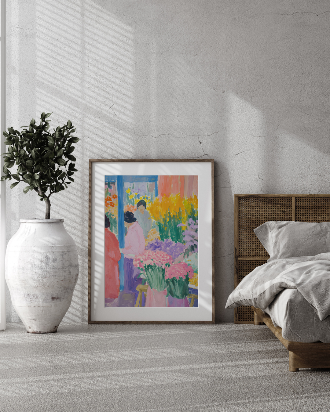 MARCHÉ AUX FLEURS – PEINTURE IMPRESSIONNISTE POSTER HUB STUDIO | HQ