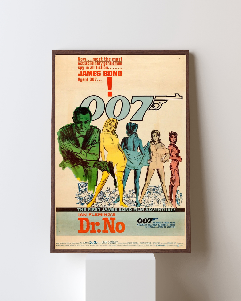 DR. NO, SEAN CONNERY, 1962, REPRO MOVIE POSTER, VINTAGE, HQ