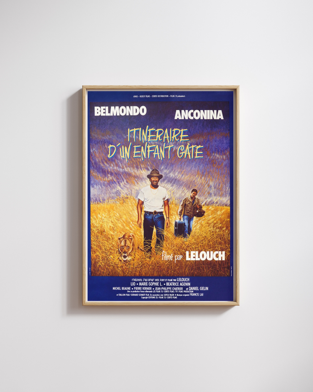 ITINÉRAIRE D’UN ENFANT GÂTÉ – JEAN-PAUL BELMONDO, 1988 – REPRO AFFICHE CINÉMA VINTAGE HQ