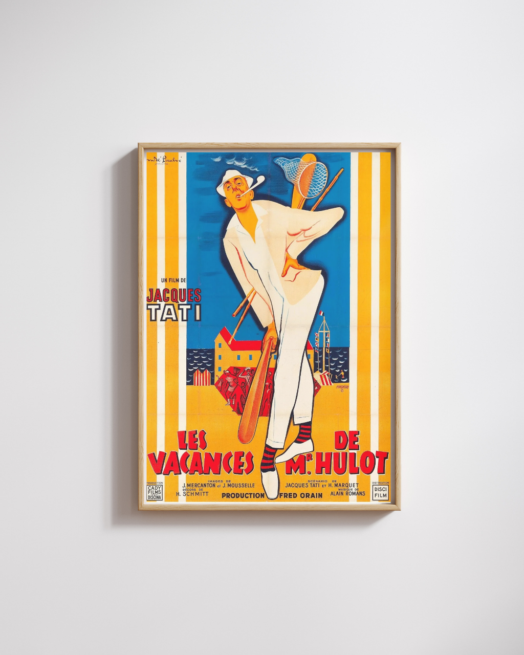 LAS VACACIONES DE MONSIEUR HULOT, JACQUES TATI, 1953, Reproducción de cartel de cine VINTAGE, HQ