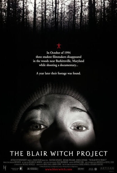 Affiche culte The Blair Witch Project (1999). Film d’horreur révolutionnaire en found footage. Reproduction HQ – Poster Hub.