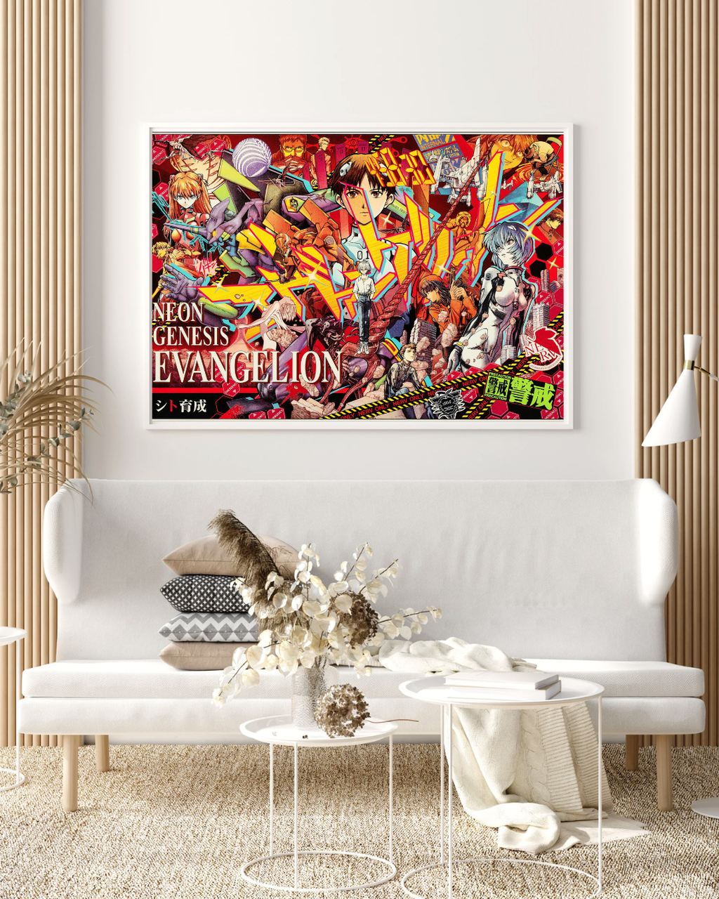NEON GENESIS EVANGELION – SHINJI IKARI (1995) – AFFICHE ANIME MANGA ART COLLAGE – SCIENCE-FICTION – REPRODUCTION – POSTER HUB STUDIO – HQ