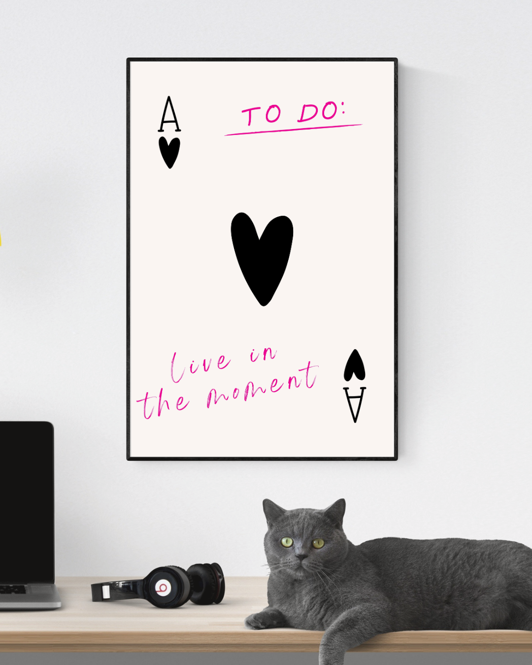 TO DO LIVE IN THE MOMENT MINIMALISTE POSTER HUB STUDIO RÉTRO, HQ
