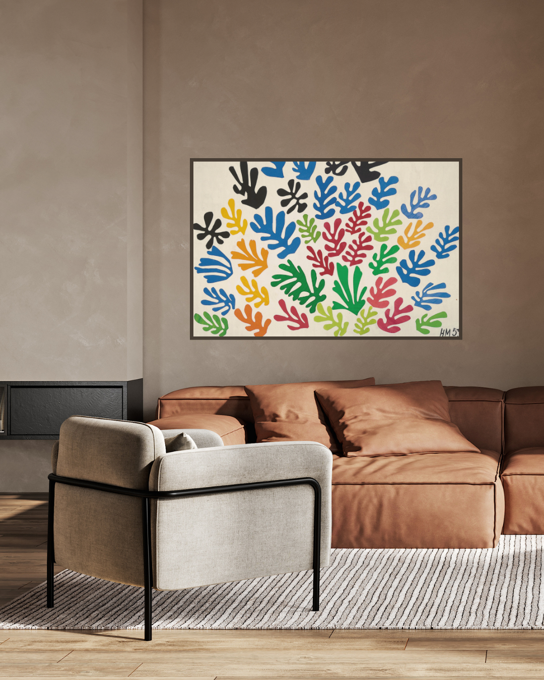 COLORFUL ABSTRACT CUT-OUT COMPOSITION POSTER HUB STUDIO RÉTRO, HQ