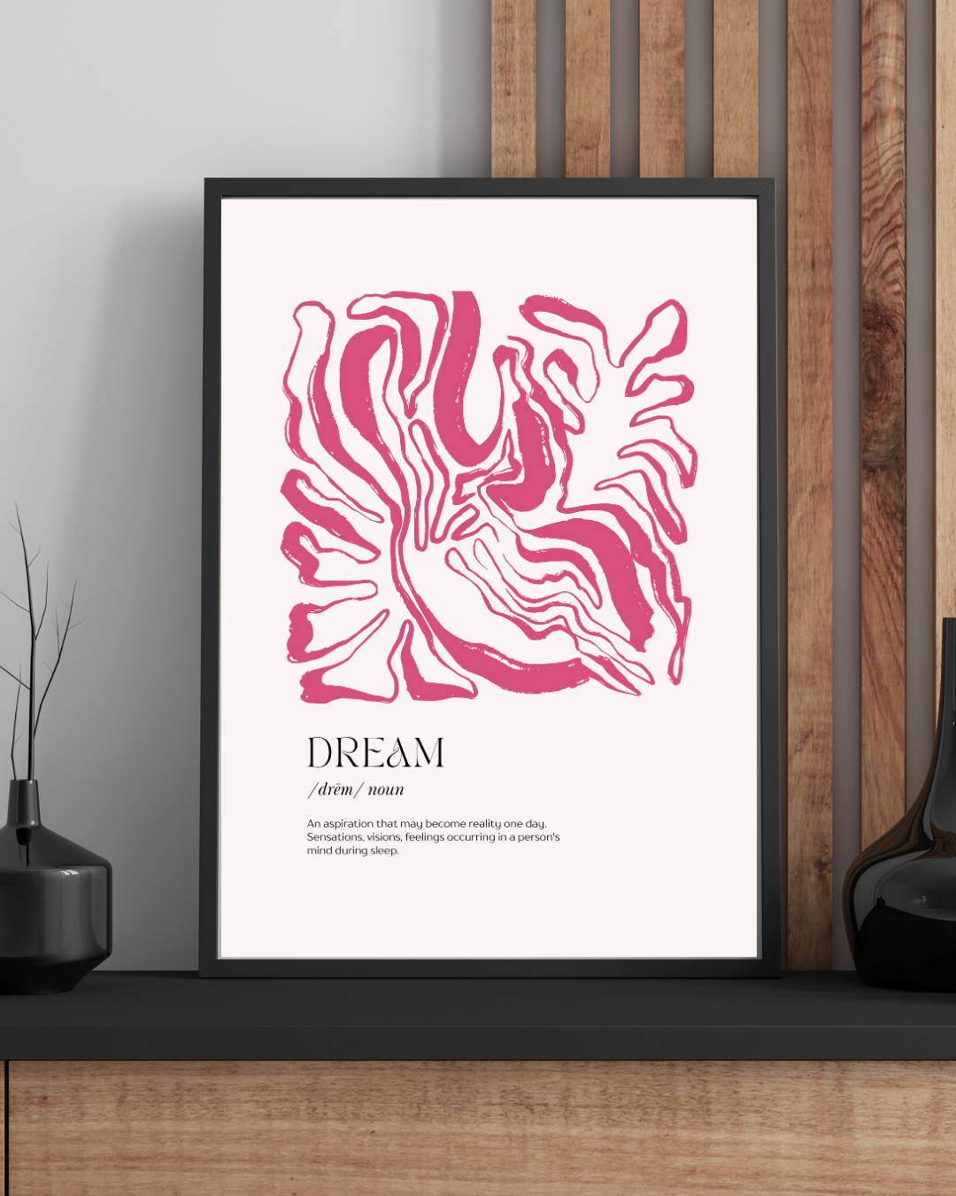 DREAM – AFFICHE ARTY TYPOGRAPHIE & ABSTRACTION POSTER HUB STUDIO RÉTRO | HQ