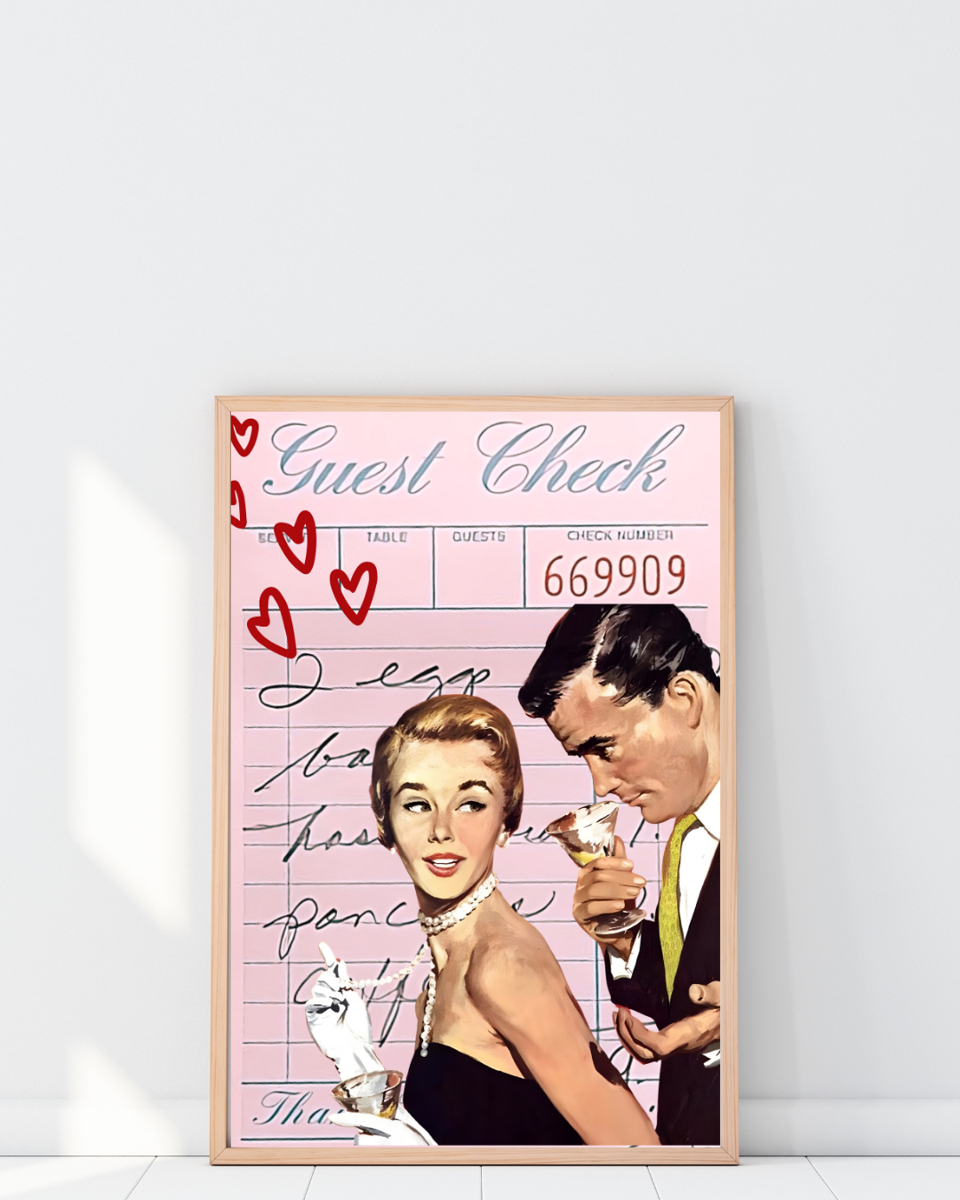 “GUEST CHECK” – AMOUR RÉTRO & GLAMOUR VINTAGE POSTER HUB STUDIO RÉTRO | HQ