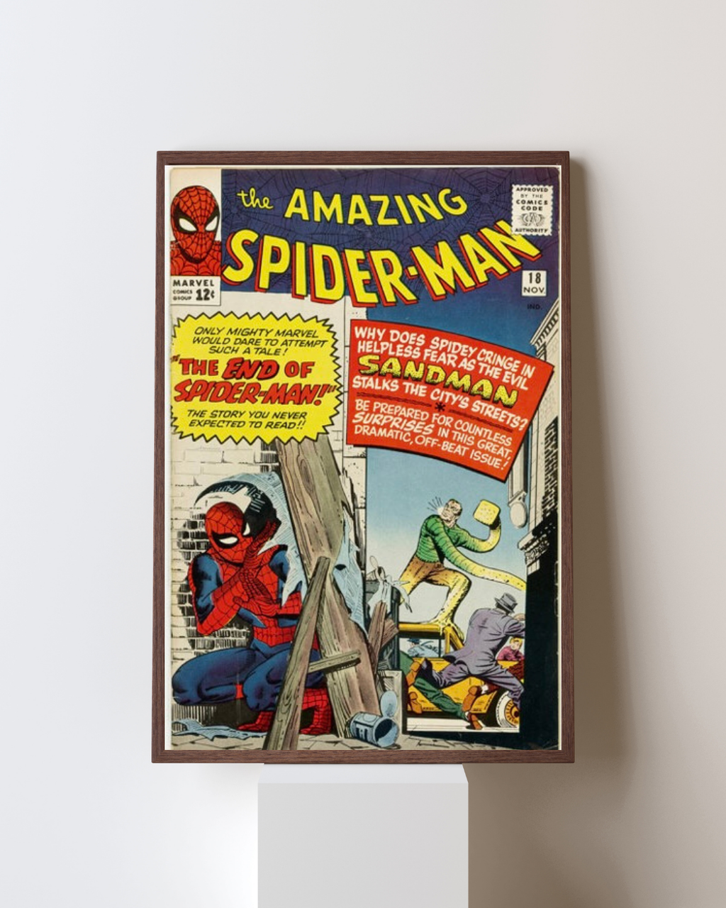 THE AMAZING SPIDER-MAN – COMICS MARVEL (1964) – SPIDER-MAN – AFFICHE COMIC BOOK VINTAGE SUPER-HÉROS – REPRODUCTION – POSTER HUB STUDIO – HQ