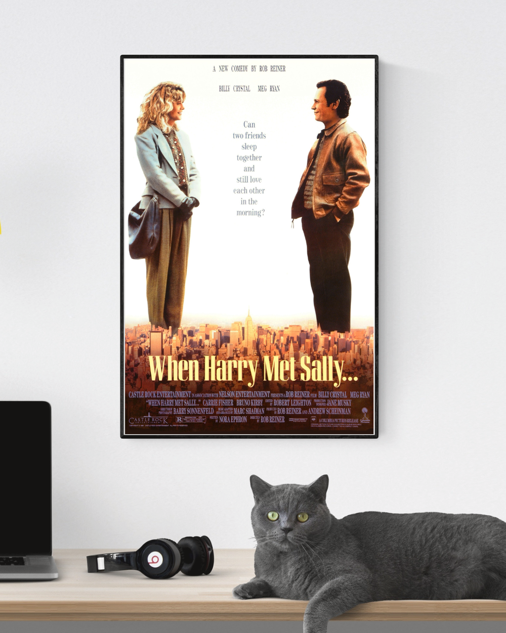 WHEN HARRY MET SALLY – FILM DE ROB REINER (1989) – BILLY CRYSTAL – AFFICHE CINÉMA COMÉDIE ROMANTIQUE – REPRODUCTION – POSTER HUB STUDIO – HQ