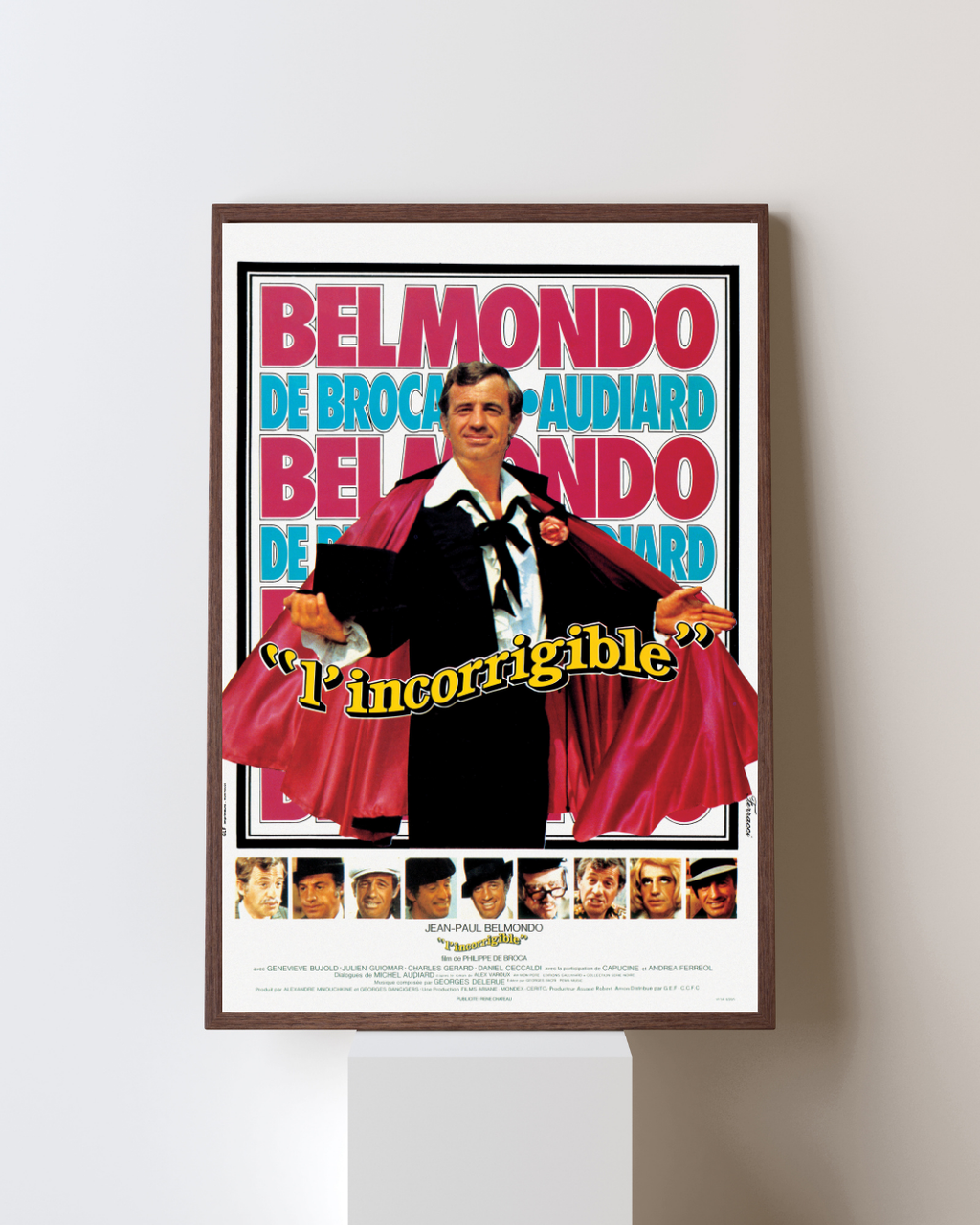 L'INCORRIGIBLE (1975) – JEAN-PAUL BELMONDO – COMEDY FILM – MOVIE POSTER – REPRODUCTION