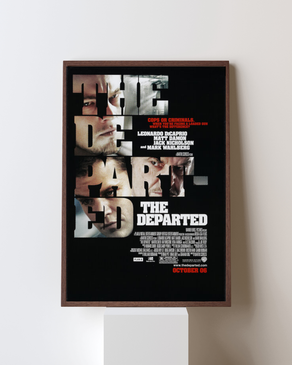 LES INFILTRÉS – THE DEPARTED (2006) – LEONARDO DICAPRIO – MATT DAMON – AFFICHE FILM POLICIER THRILLER – REPRODUCTION – POSTER HUB STUDIO – HQ