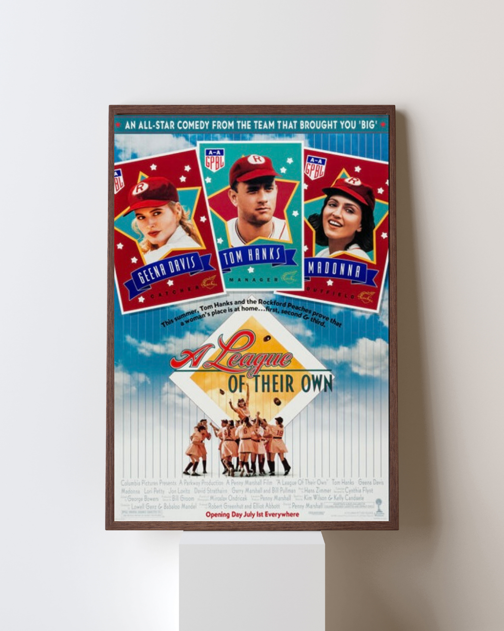 A LEAGUE OF THEIR OWN (1992) – TOM HANKS – GEENA DAVIS – MADONNA – COMEDY DRAMA SPORT MOVIE POSTER – REPRODUCTION – POSTER HUB STUDIO – HQ