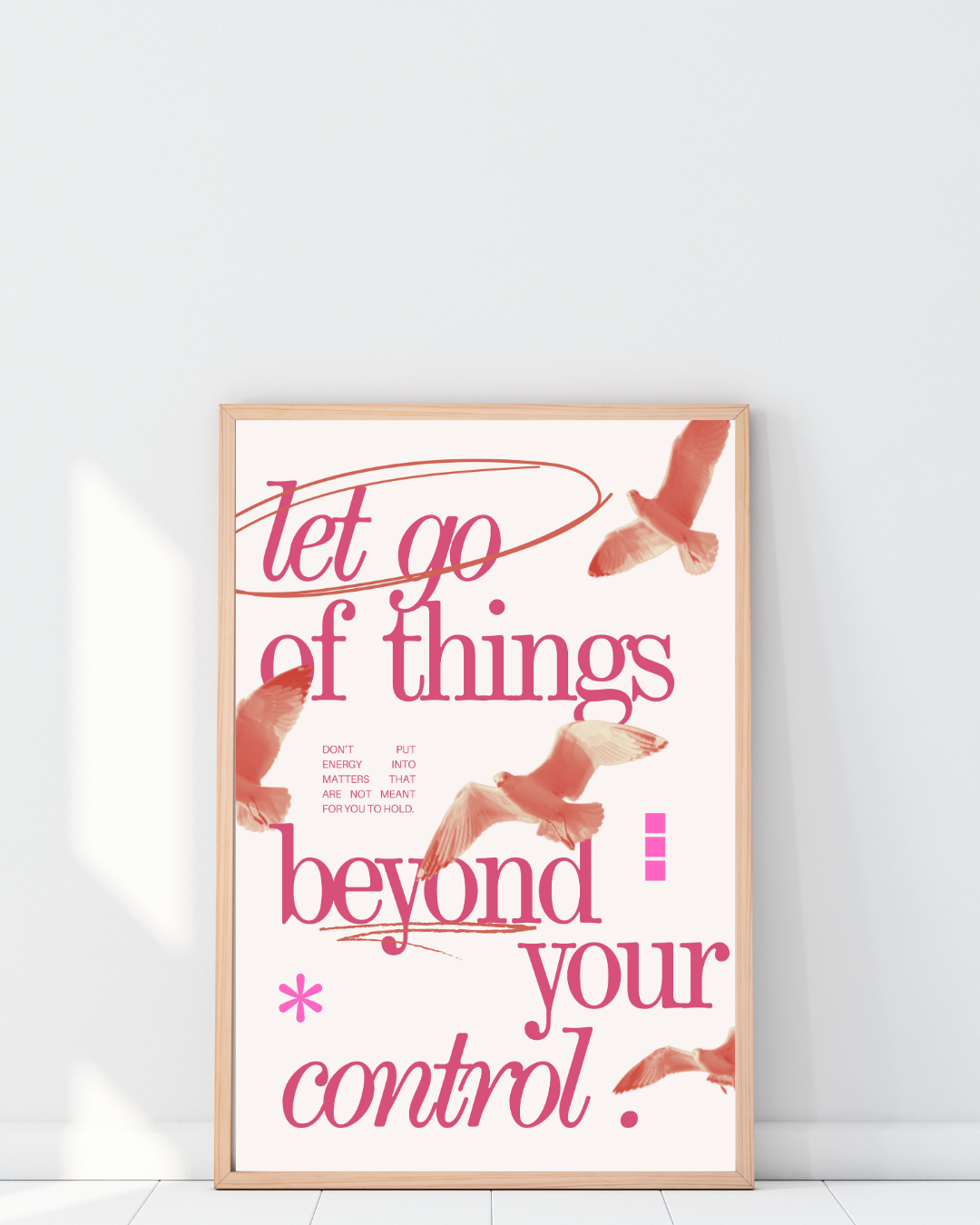 MOTIVATION LÂCHER-PRISE – LET GO OF THINGS BEYOND YOUR CONTROL POSTER HUB STUDIO RÉTRO | HQ