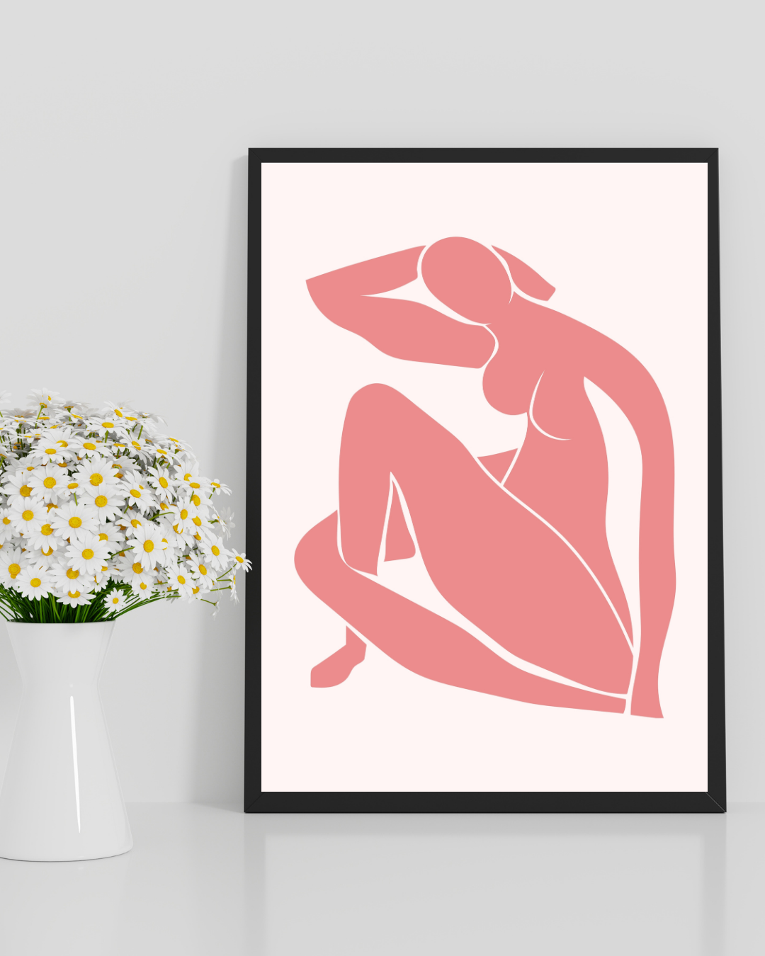 ART NUDE ABSTRAIT – SILHOUETTE FÉMININE MINIMALISTE POSTER HUB STUDIO RÉTRO | HQ