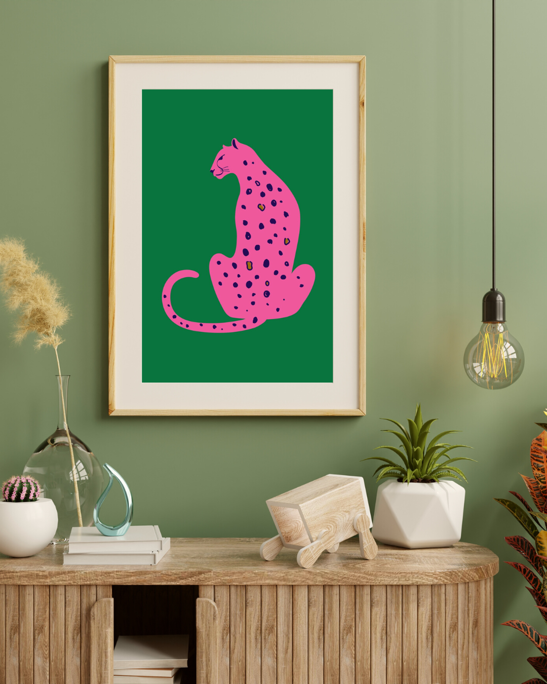 PANTHÈRE ROSE | ANIMAL POP & GRAPHIC | POSTER ART CONTEMPORAIN | POSTER HUB STUDIO | HQ