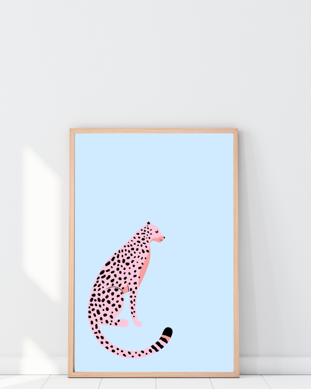 LÉOPARD ROSE MINIMALISTE – ART ANIMALIER MODERNE ET COLORÉ POSTER HUB STUDIO RÉTRO | HQ