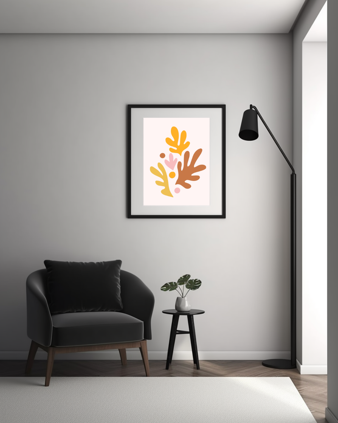 BOTANIQUE ABSTRAITE MODERNE – FORMES ORGANIQUES MINIMALISTES POSTER HUB STUDIO RÉTRO | HQ