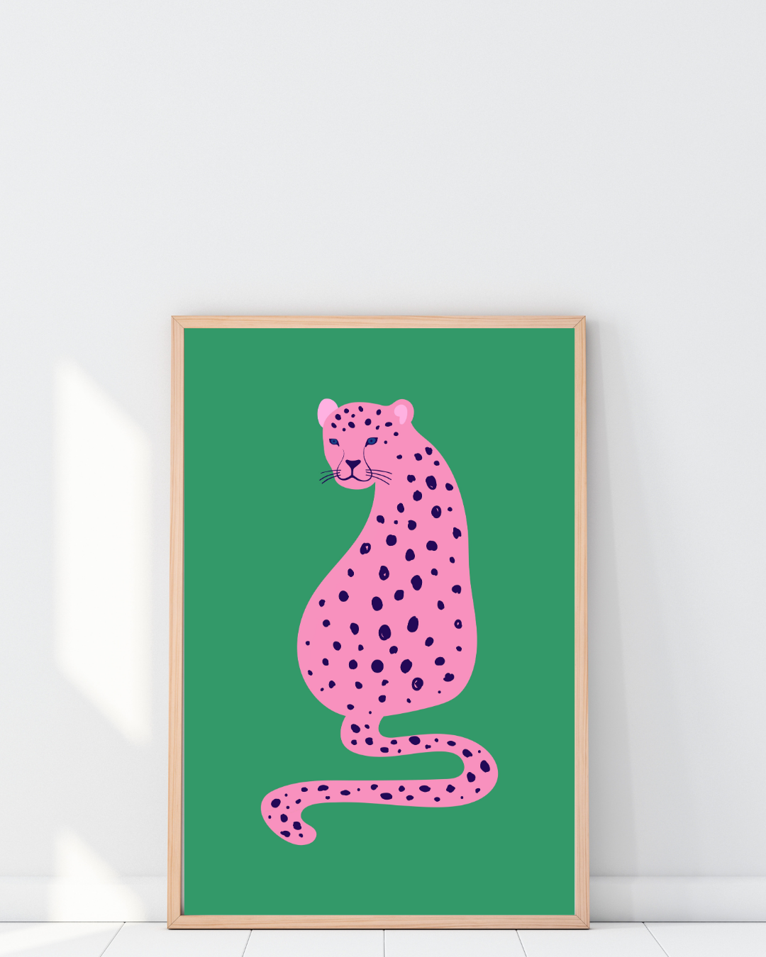 LÉOPARD ROSE ART MODERNE POSTER HUB STUDIO RÉTRO | HQ