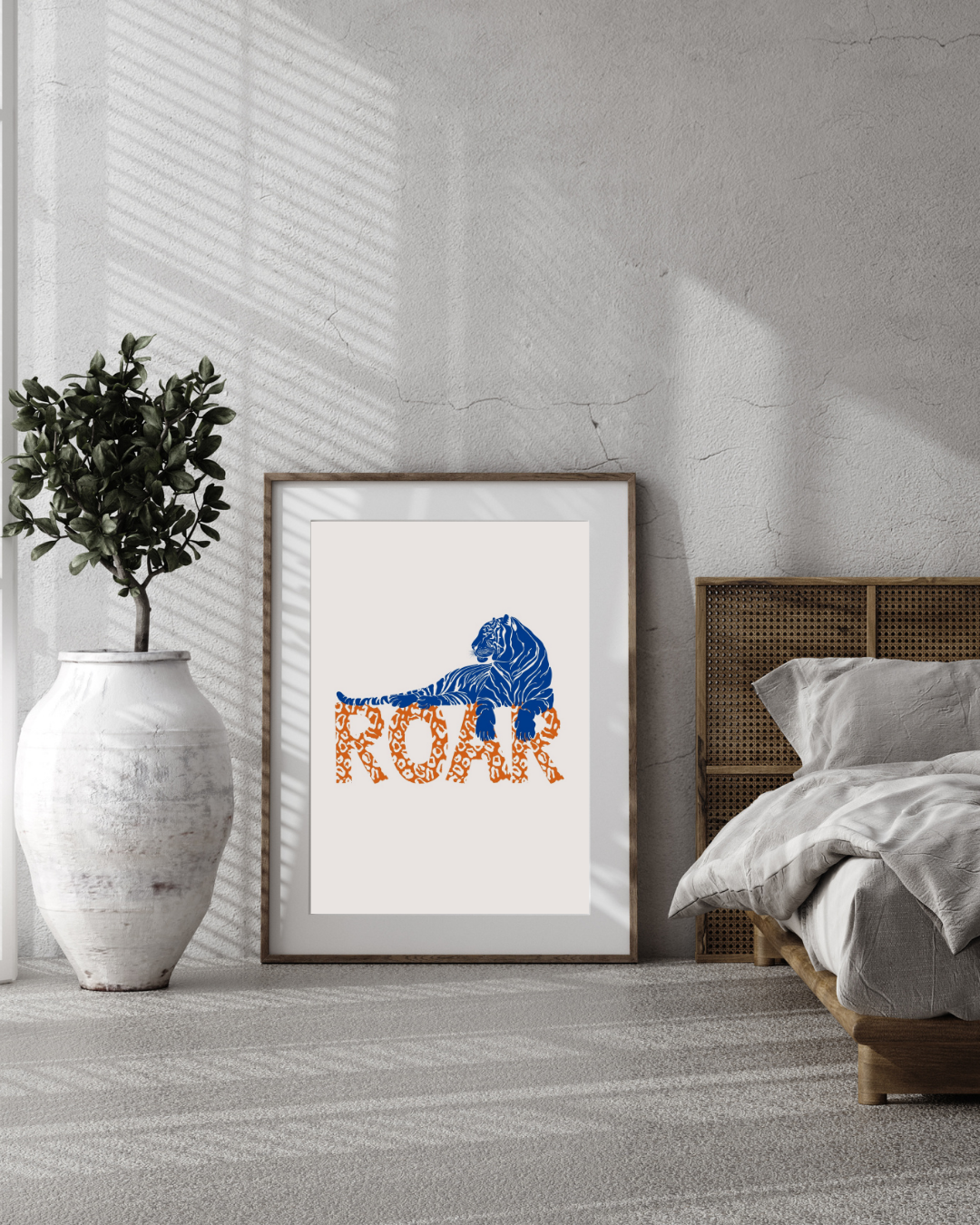 ROAR TIGER | TYPOGRAPHIC ANIMAL ART | POSTER ART CONTEMPORAIN | POSTER HUB STUDIO RÉTRO | HQ