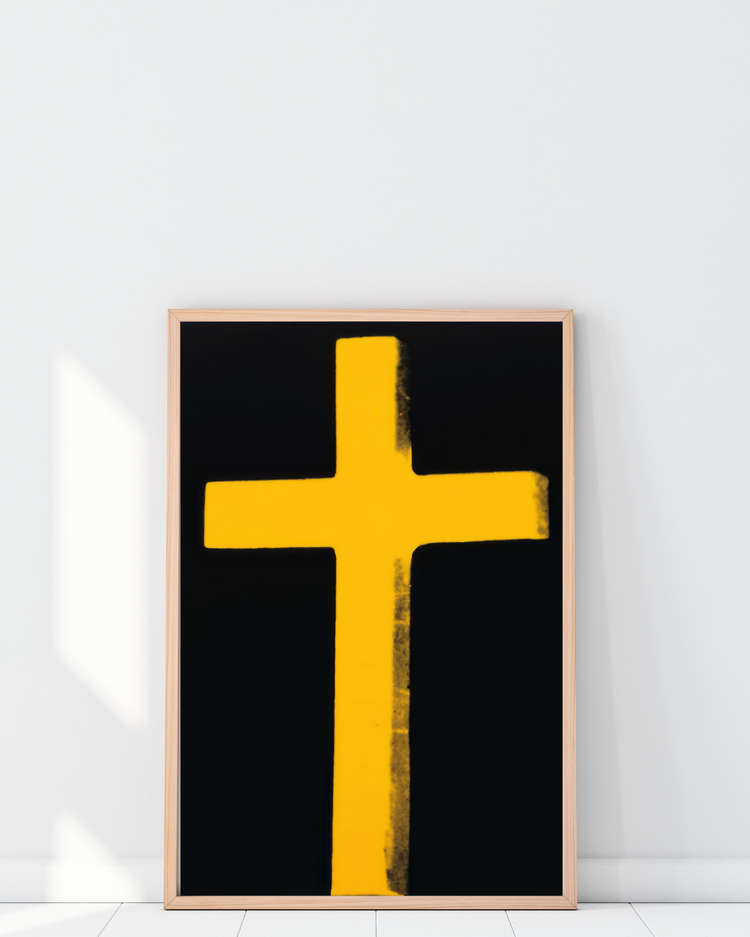 YELLOW CROSS MINIMALIST POSTER POSTER HUB STUDIO RÉTRO, HQ