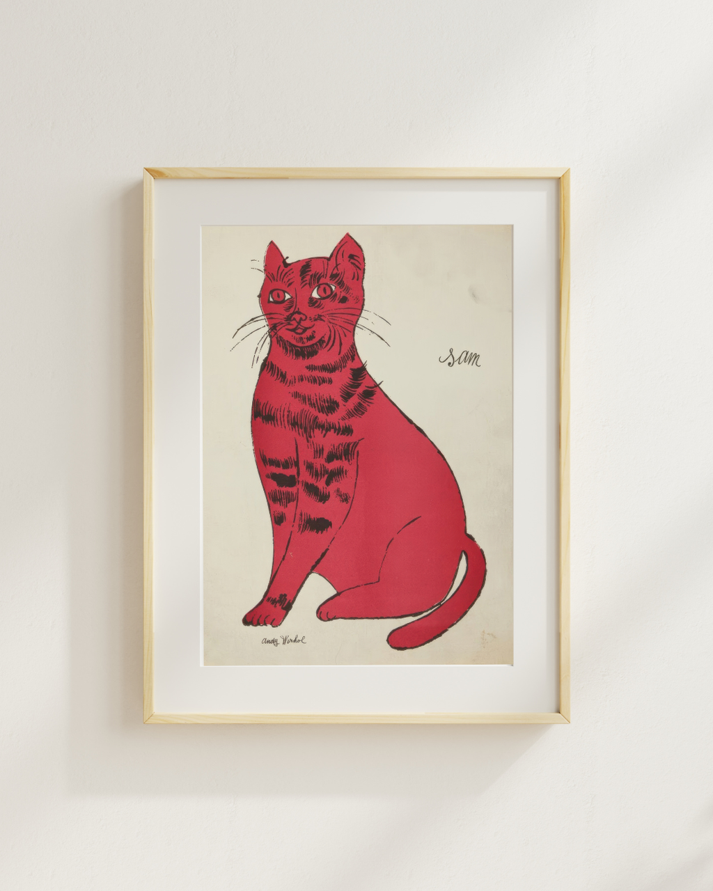 AFFICHE STYLE POP ART CHAT ROUGE HUB STUDIO RÉTRO, HQ