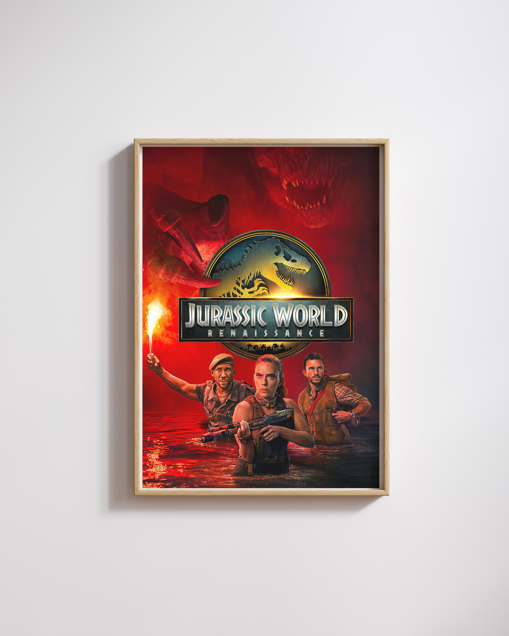 JURASSIC WORLD RENAISSANCE – FILM (2025) – SCARLETT JOHANSSON – AFFICHE CINÉMA ACTION AVENTURE SCIENCE-FICTION – REPRODUCTION – POSTER HUB STUDIO – HQ