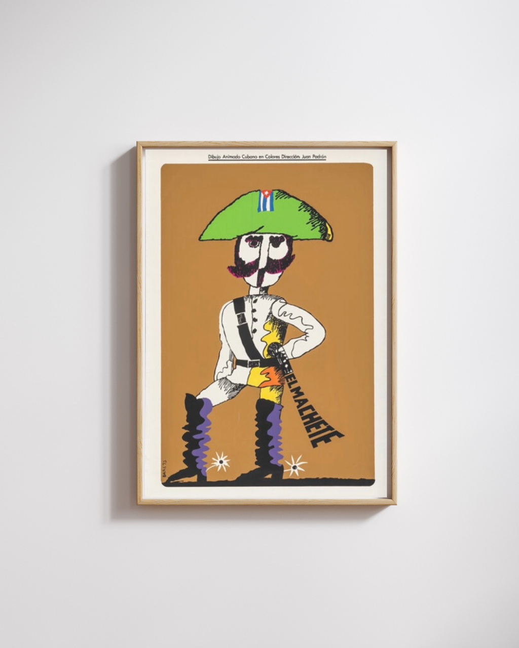 EL MACHETE – FILM DE JUAN PADRÓN (1975) – AFFICHE CINÉMA ANIMATION CUBAINE – REPRODUCTION – POSTER HUB STUDIO – HQ