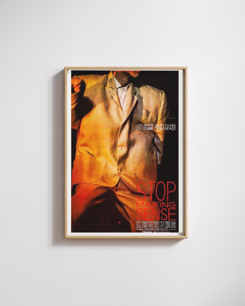 STOP MAKING SENSE – TALKING HEADS (1984) – JONATHAN DEMME – AFFICHE FILM CONCERT – MUSIQUE – REPRODUCTION