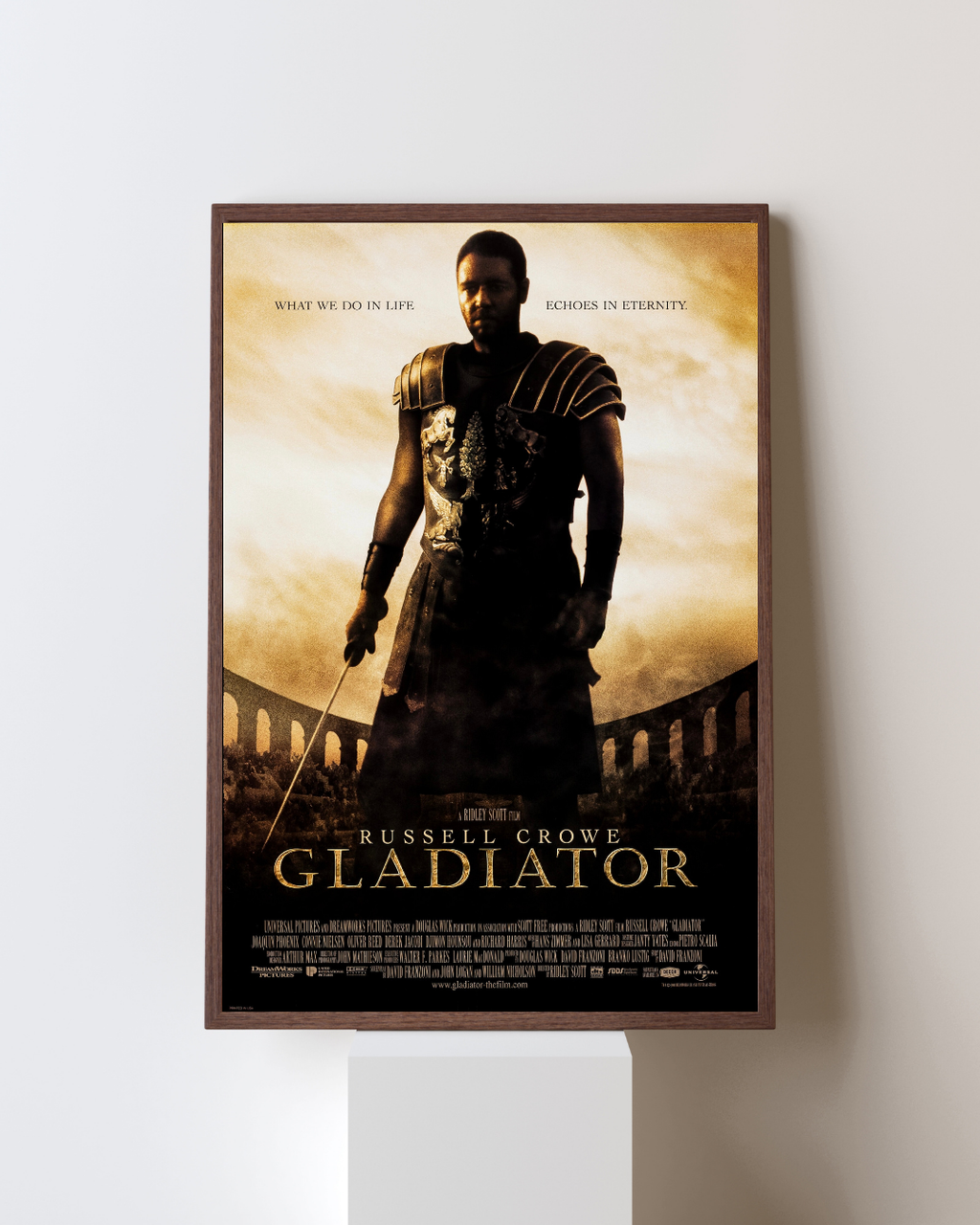 GLADIATOR – RUSSELL CROWE (2000) – RIDLEY SCOTT – AFFICHE FILM CULTE – PÉPLUM – REPRODUCTION