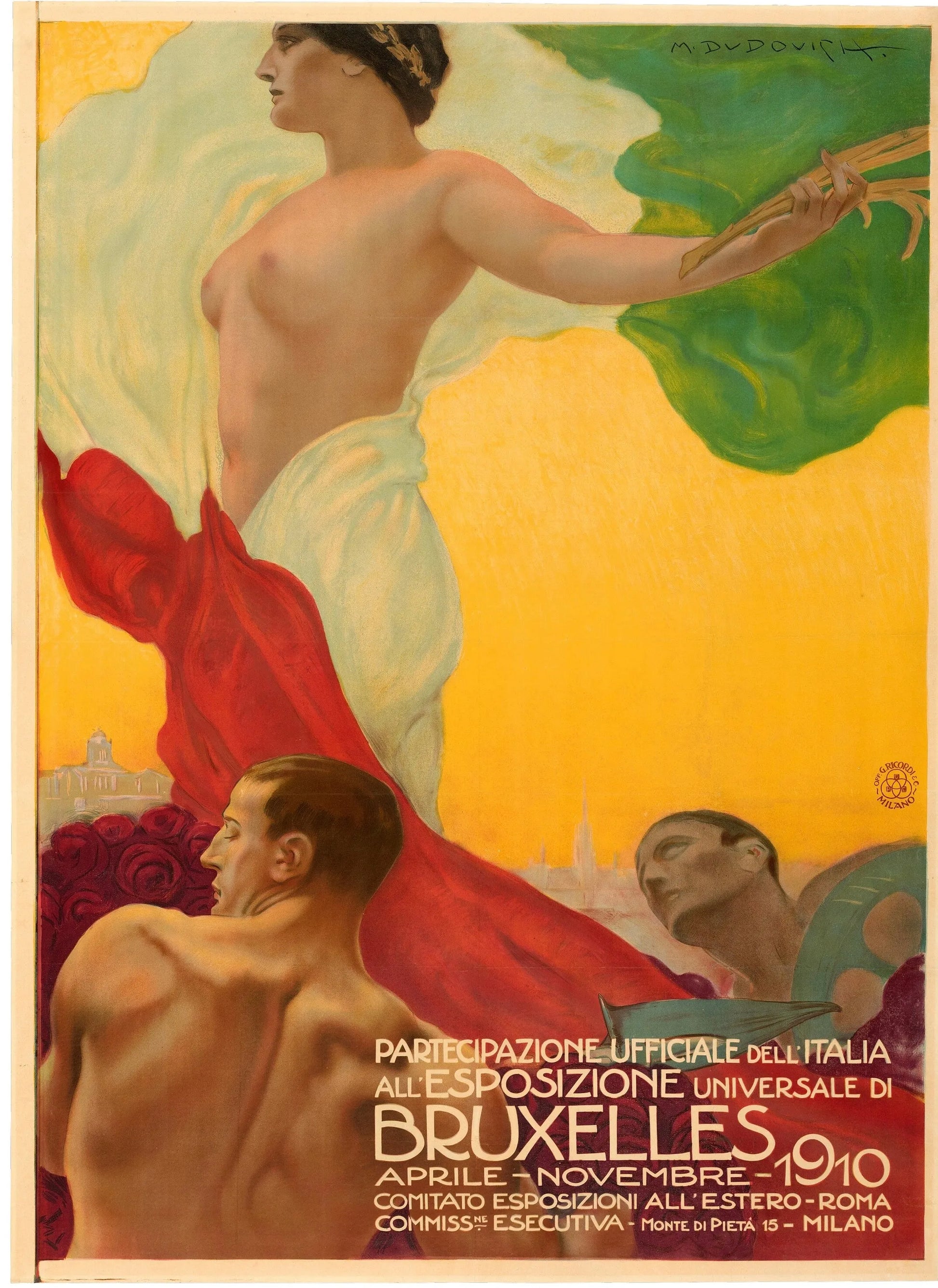 EXPOSITION UNIVERSELLE DE BRUXELLES – 1910, AFFICHE REPRO POSTER HUB STUDIO, HQ