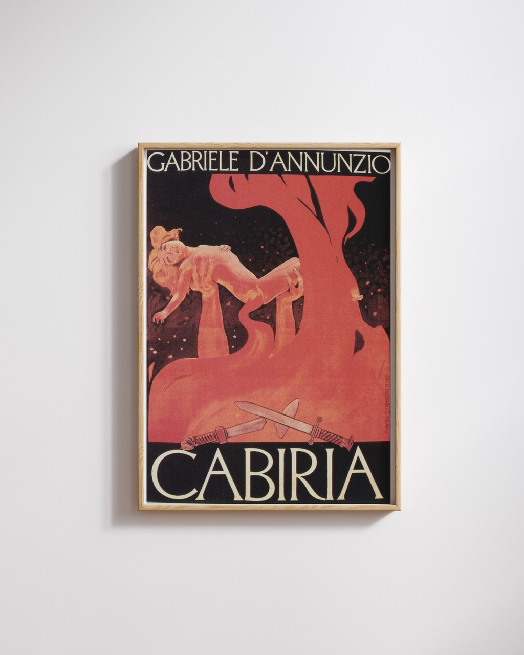 CABIRIA, GABRIELE D'ANNUNZIO, 1914, CARTEL DE PELÍCULA REPRO, VINTAGE, HQ